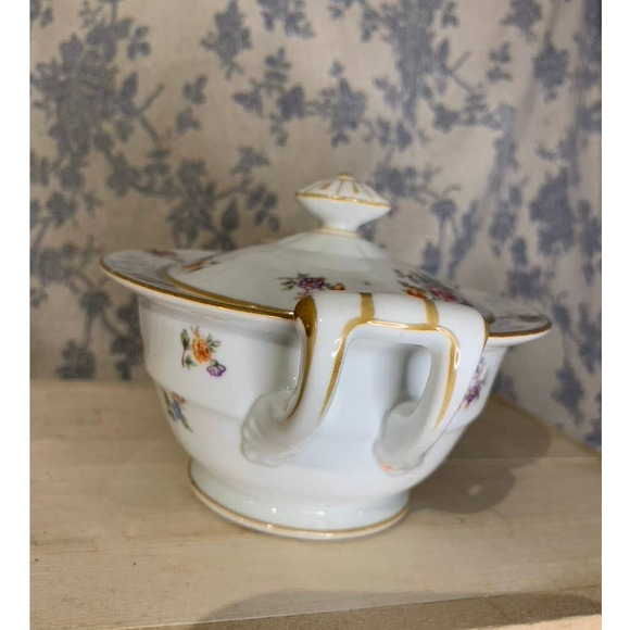 VTG RC Nippon Toki Kaisha Colorful Floral Sugar Bowl - Picture 2 of 7